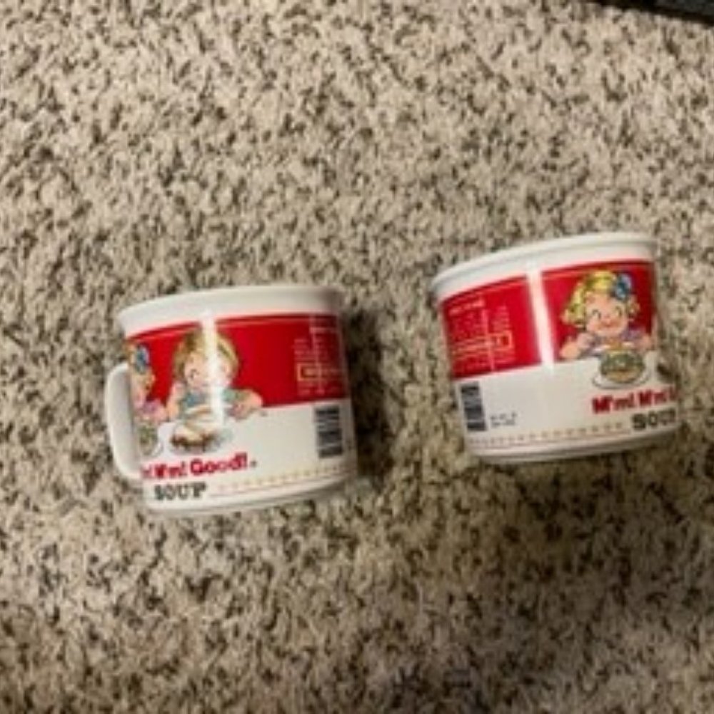 2 Campbells Soup 1999 Vintage Mug Cups